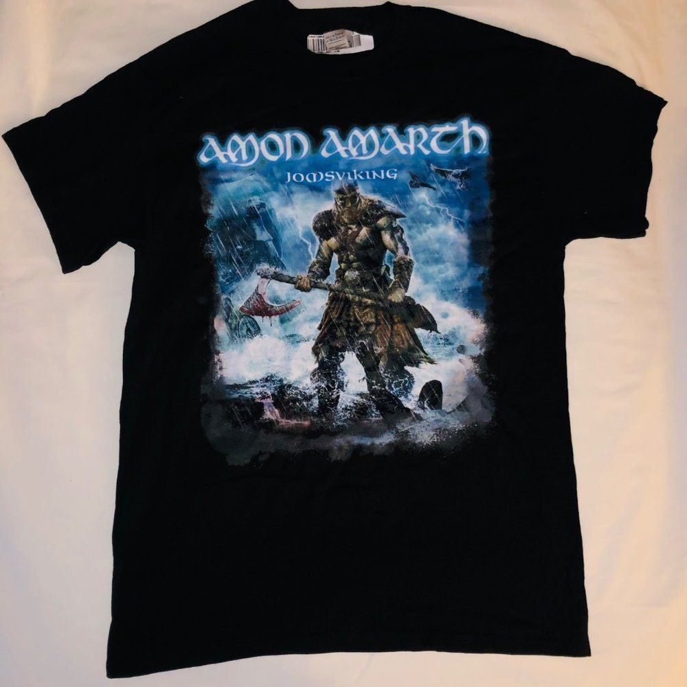 Brand New Amon Amarth Jomsviking T-Shirt‎ Size Medium Gildan Heavy Cotton Men